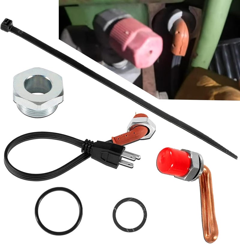 YMT Replace RE227949 DZ102076 Engine Coolant Heater Kit Engine Block Heater Kit with Power Cord Fits for John Deere Tractors - Image 1